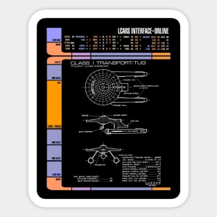 Computer Readout Showing Original Series Transport Tug Sticker